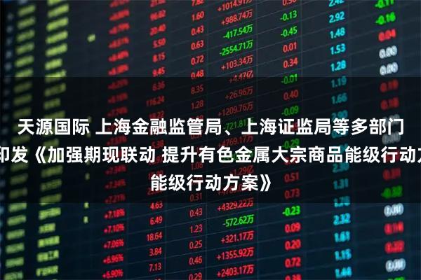 天源国际 上海金融监管局、上海证监局等多部门联合印发《加强期现联动 提升有色金属大宗商品能级行动方案》