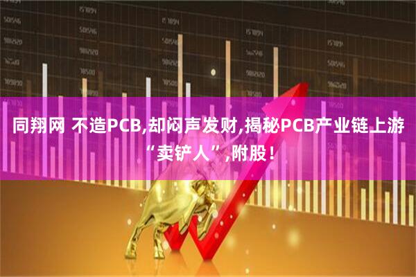 同翔网 不造PCB,却闷声发财,揭秘PCB产业链上游“卖铲人”,附股！